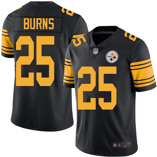 Men Pittsburgh Steelers Football #25 Limited Black Artie Burns Rush Vapor Untouchable Nike NFL Jersey
